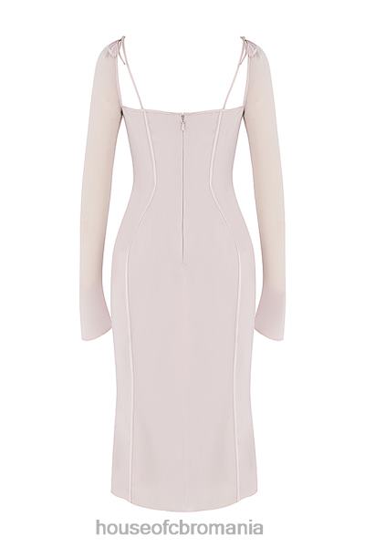 îmbrăcăminte House of CB rochie midi cu decupaj cristale ophelia X4F68469