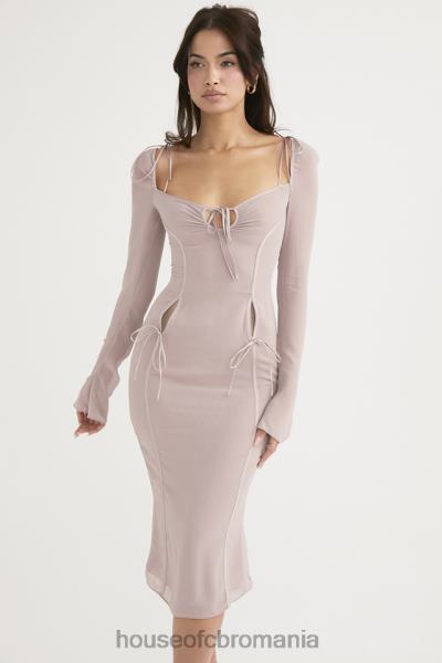 îmbrăcăminte House of CB rochie midi cu decupaj cristale ophelia X4F68469