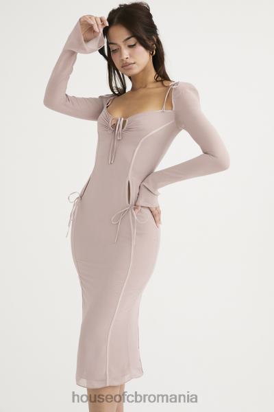 îmbrăcăminte House of CB rochie midi cu decupaj cristale ophelia X4F68469