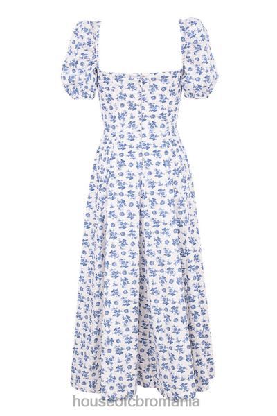 îmbrăcăminte House of CB rochie midi cu flori tallulah albastru alb X4F68602