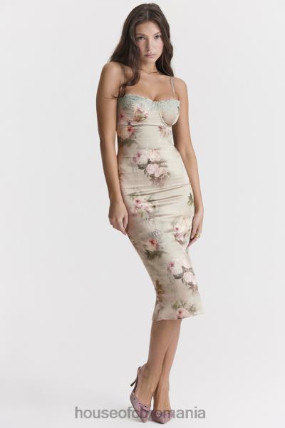 îmbrăcăminte House of CB rochie midi cu flori vintage venus X4F68278