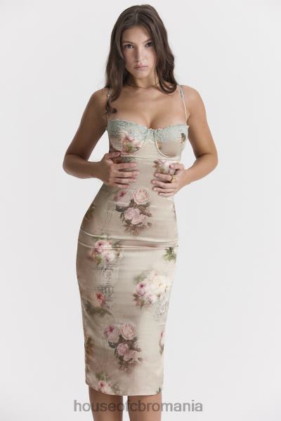 îmbrăcăminte House of CB rochie midi cu flori vintage venus X4F68278