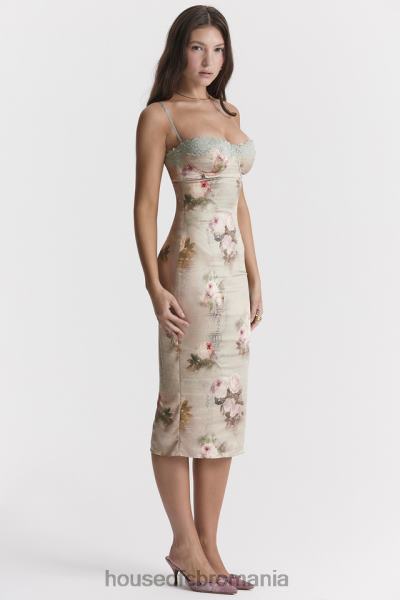 îmbrăcăminte House of CB rochie midi cu flori vintage venus X4F68278