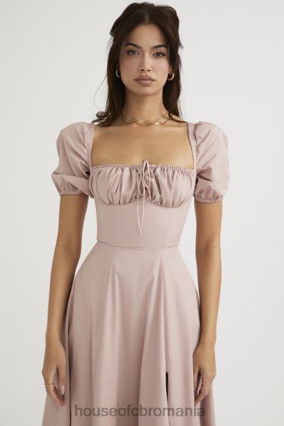 îmbrăcăminte House of CB rochie midi cu mâneci bufante tallulah blush X4F68486