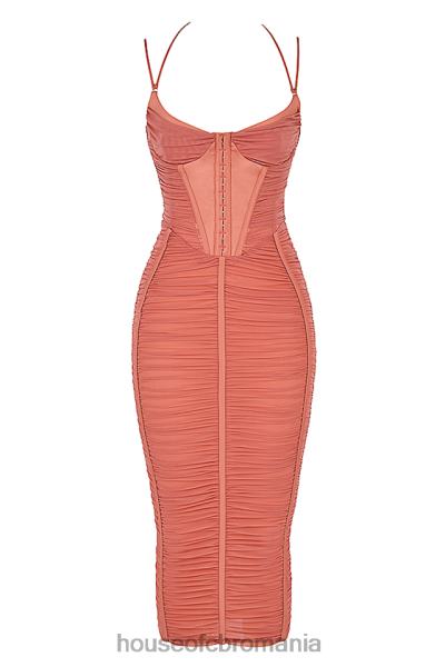 îmbrăcăminte House of CB rochie midi cu volan mariah rose X4F68516