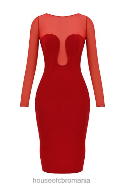 îmbrăcăminte House of CB rochie midi darcy scarlet X4F68109
