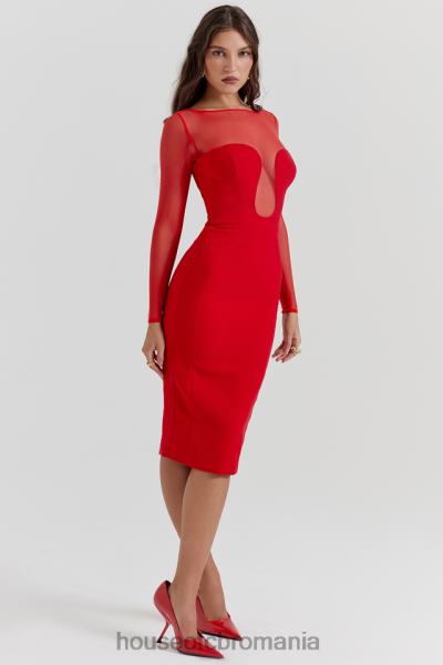 îmbrăcăminte House of CB rochie midi darcy scarlet X4F68109