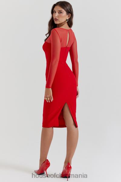 îmbrăcăminte House of CB rochie midi darcy scarlet X4F68109
