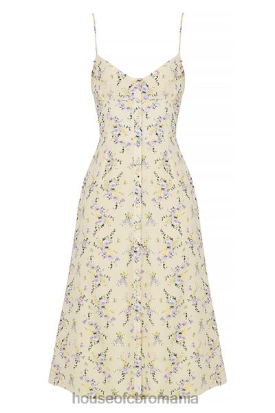 îmbrăcăminte House of CB rochie midi de soare annabella lemon floral X4F68552