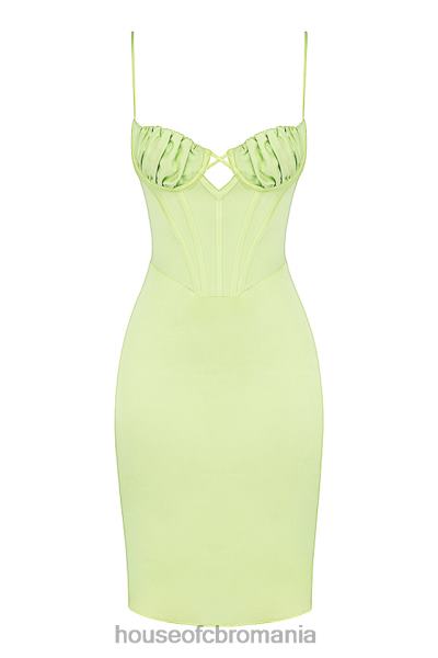 îmbrăcăminte House of CB rochie midi din satin nathalia pistachio X4F68534