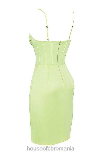 îmbrăcăminte House of CB rochie midi din satin nathalia pistachio X4F68534