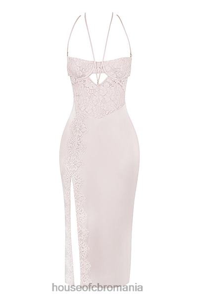 îmbrăcăminte House of CB rochie midi din satin si dantela cristal georgia X4F68478
