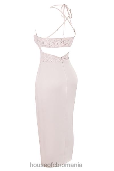 îmbrăcăminte House of CB rochie midi din satin si dantela cristal georgia X4F68478
