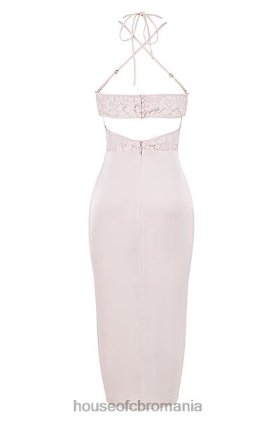 îmbrăcăminte House of CB rochie midi din satin si dantela cristal georgia X4F68478