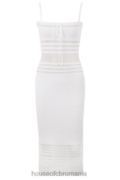 îmbrăcăminte House of CB rochie midi din tricot delicat gia ivory X4F68432