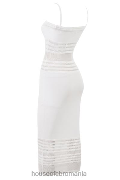 îmbrăcăminte House of CB rochie midi din tricot delicat gia ivory X4F68432