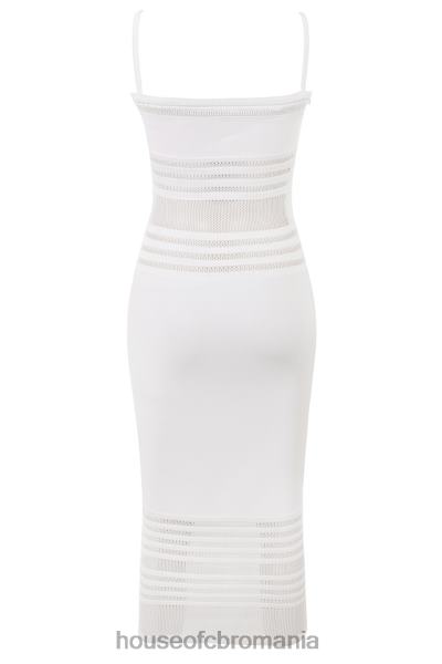 îmbrăcăminte House of CB rochie midi din tricot delicat gia ivory X4F68432