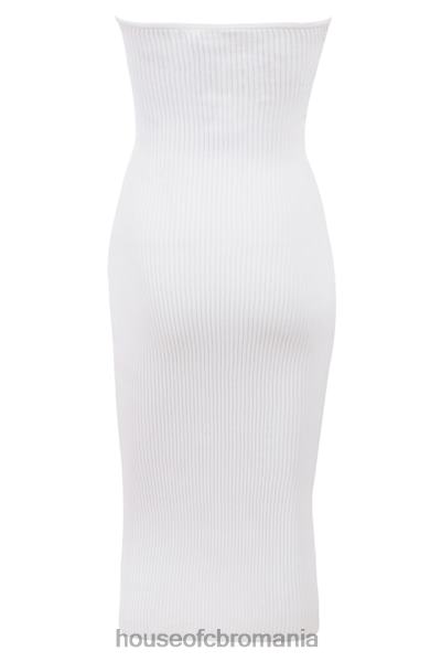îmbrăcăminte House of CB rochie midi fără bretele din tricot alb oriana X4F68444
