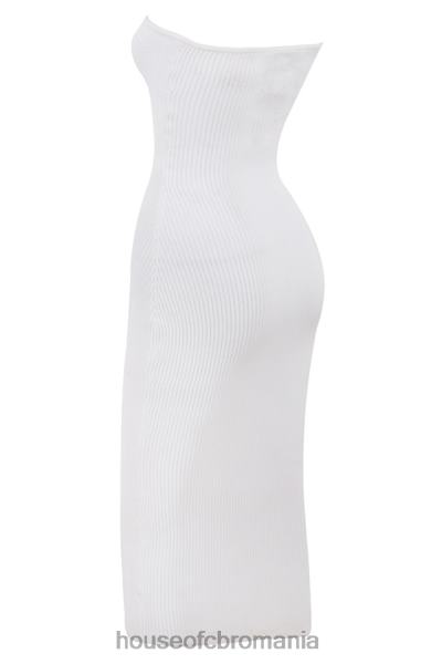 îmbrăcăminte House of CB rochie midi fără bretele din tricot alb oriana X4F68444