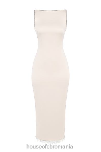 îmbrăcăminte House of CB rochie midi margiela ivoire cristalizata X4F68348
