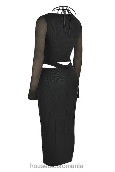 îmbrăcăminte House of CB rochie midi marina cu decupaj negru X4F68512