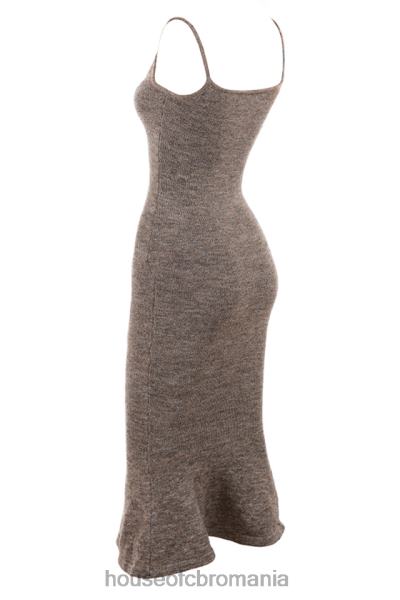 îmbrăcăminte House of CB rochie midi maro marn tricot X4F68520