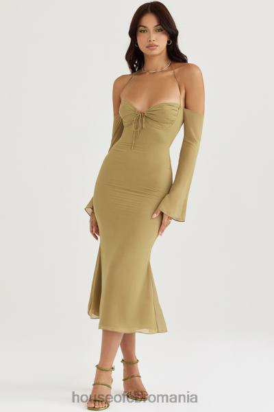 îmbrăcăminte House of CB rochie midi naomi olive halter X4F68455