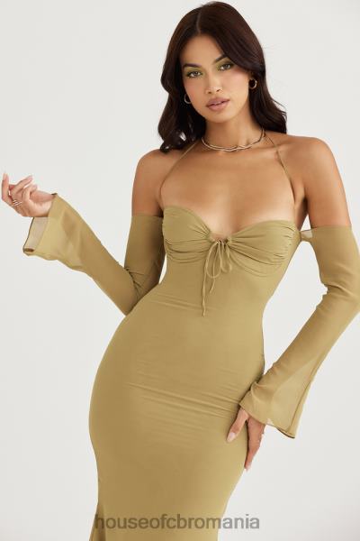 îmbrăcăminte House of CB rochie midi naomi olive halter X4F68455