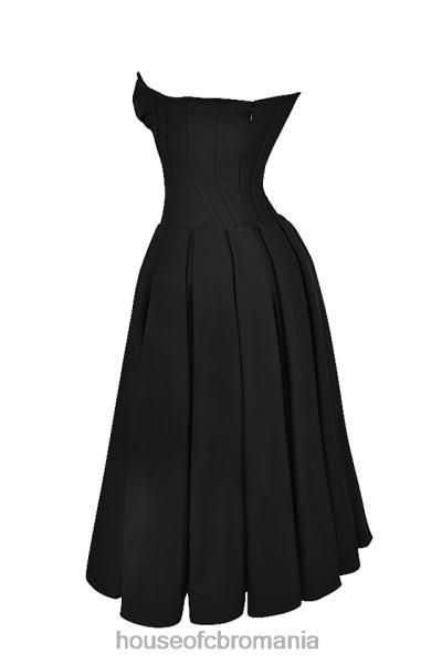 îmbrăcăminte House of CB rochie midi neagra fara bretele dama X4F68111