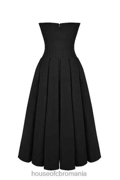îmbrăcăminte House of CB rochie midi neagra fara bretele dama X4F68111