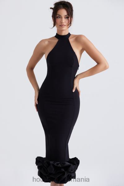 îmbrăcăminte House of CB rochie midi peplum neagra juniper X4F68346