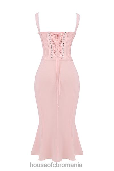 îmbrăcăminte House of CB rochie midi syrah moale din dantela pe spate X4F68135