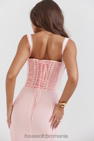 îmbrăcăminte House of CB rochie midi syrah moale din dantela pe spate X4F68135