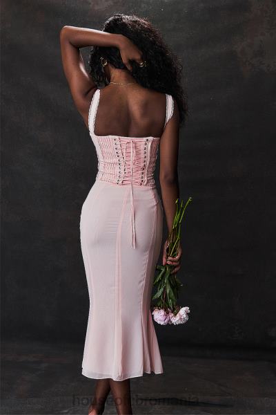 îmbrăcăminte House of CB rochie midi syrah moale din dantela pe spate X4F68135