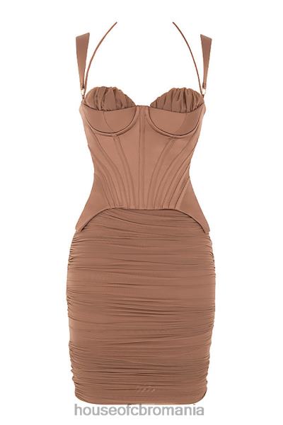 îmbrăcăminte House of CB rochie midi talya toffee corset X4F68581