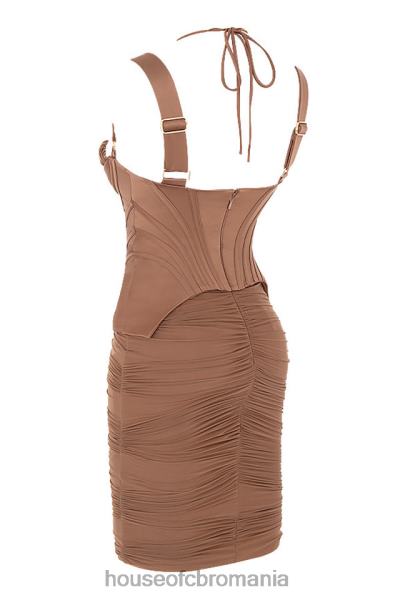 îmbrăcăminte House of CB rochie midi talya toffee corset X4F68581