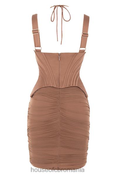 îmbrăcăminte House of CB rochie midi talya toffee corset X4F68581