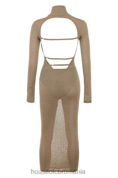 îmbrăcăminte House of CB rochie midi tricot roberta bronz X4F68169