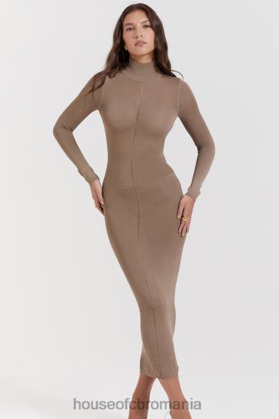 îmbrăcăminte House of CB rochie midi tricot roberta bronz X4F68169