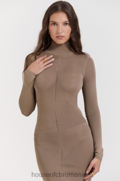 îmbrăcăminte House of CB rochie midi tricot roberta bronz X4F68169