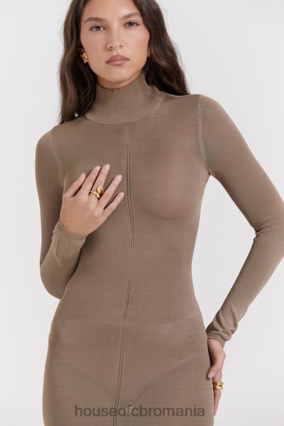 îmbrăcăminte House of CB rochie midi tricot roberta bronz X4F68169