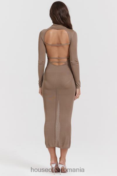 îmbrăcăminte House of CB rochie midi tricot roberta bronz X4F68169