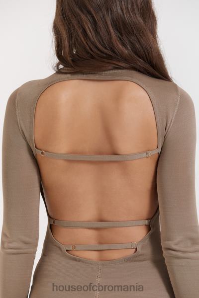 îmbrăcăminte House of CB rochie midi tricot roberta bronz X4F68169