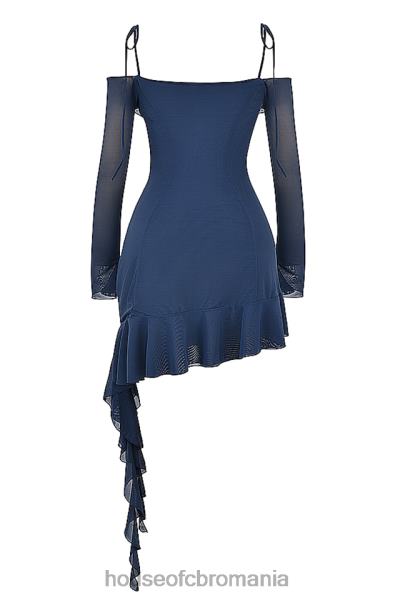 îmbrăcăminte House of CB kiki rochie mini cu volane bleumarin francez X4F68162