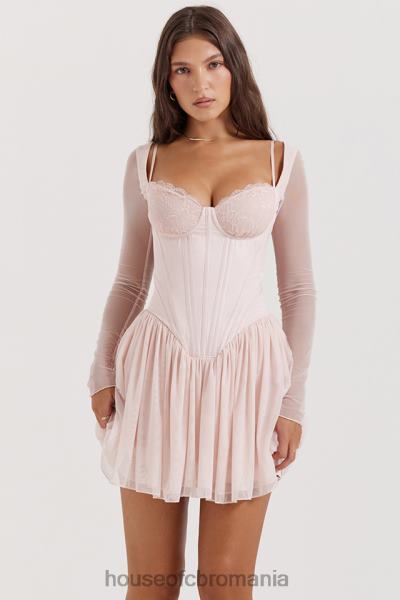 îmbrăcăminte House of CB mini rochie corset de piersici moale vivi X4F68182