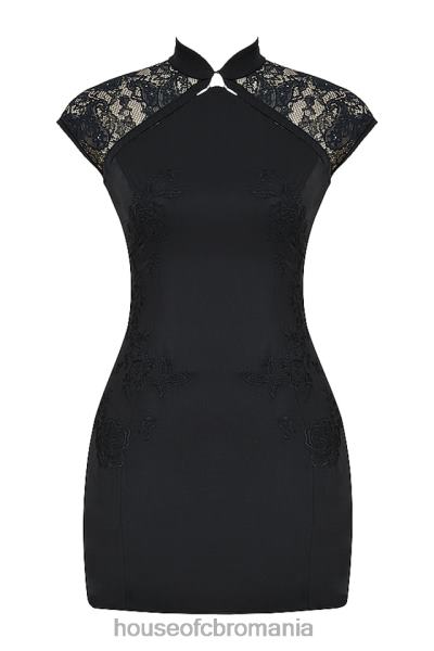 îmbrăcăminte House of CB rochia mini brodata neagra X4F68368