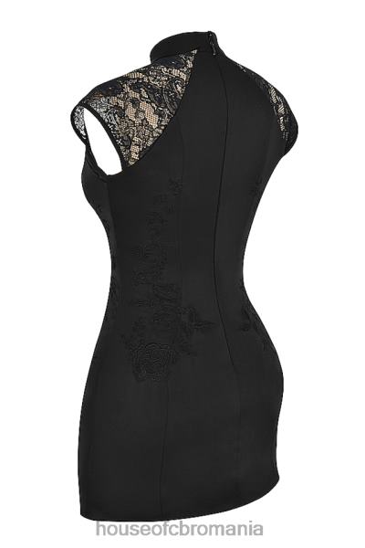 îmbrăcăminte House of CB rochia mini brodata neagra X4F68368