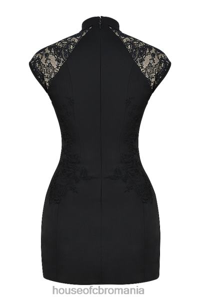 îmbrăcăminte House of CB rochia mini brodata neagra X4F68368