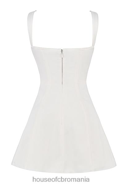 îmbrăcăminte House of CB rochie mini adriana ivory satin si dantela X4F68398