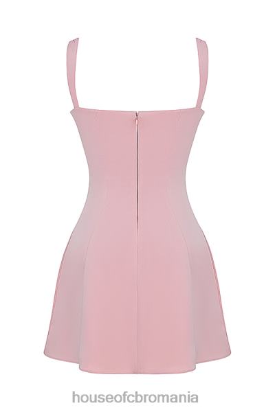 îmbrăcăminte House of CB rochie mini adriana rose din satin si dantela X4F68238